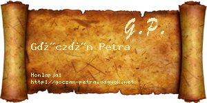 Góczán Petra névjegykártya